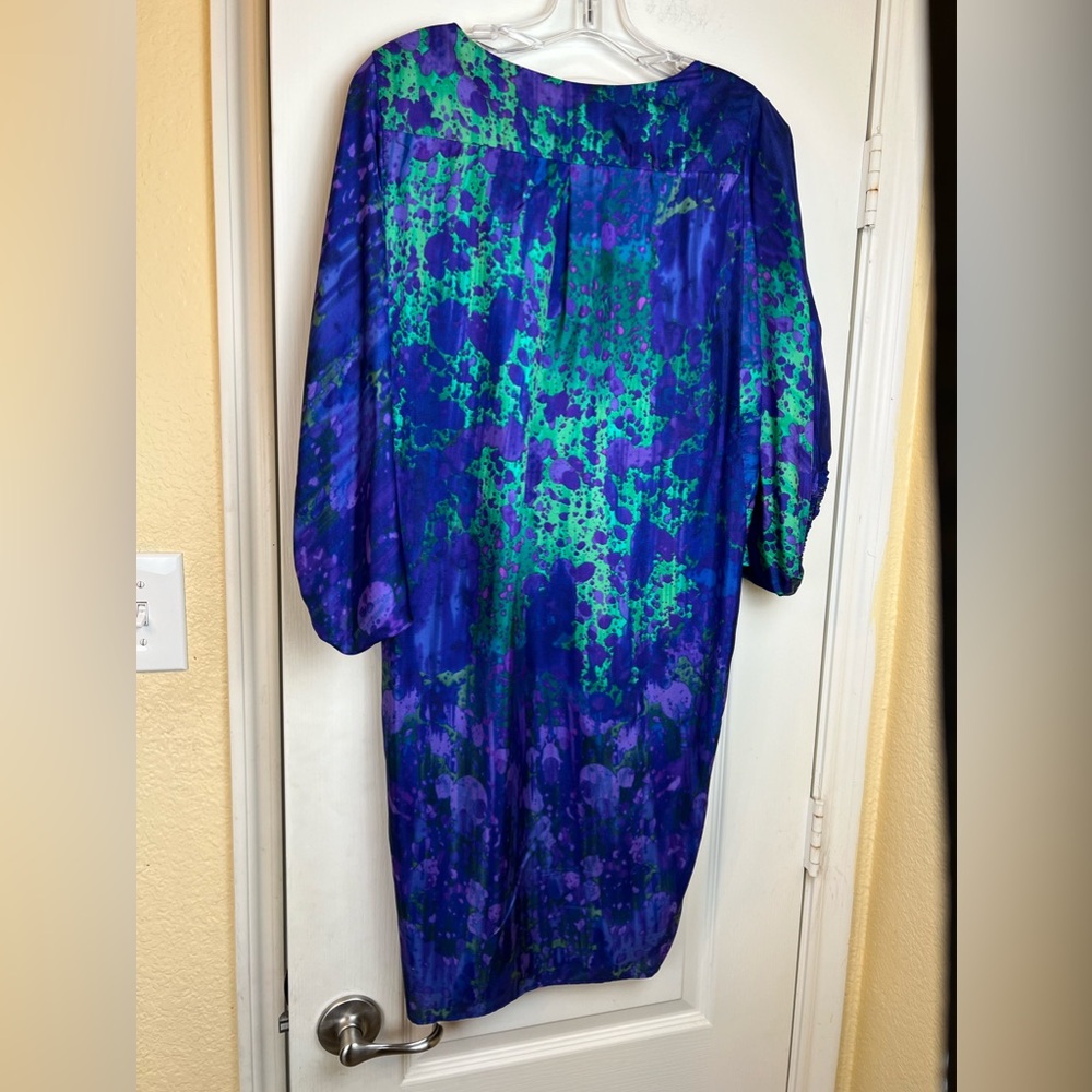 Suzi Chin Silk Summer Day Dress Size 6 - Picture 4 of 9